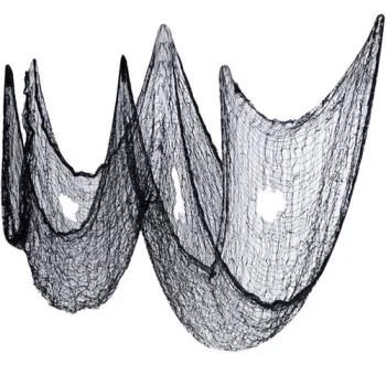Mākslīgais zirnekļtīkls Helovīnam Malatec, 198 x 76 cm, melns