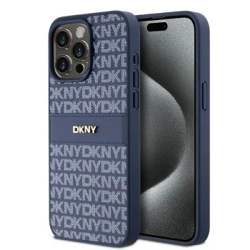 DKNY iPhone 15 Pro Max vāciņš Mono Stripe & Metal Logo MagSafe, melns