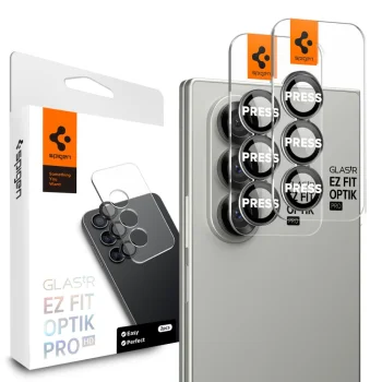 Spigen Optik Pro kameras aizsargstikls Galaxy Z Fold 7, 2 gab., melns