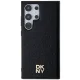 DKNY Samsung Galaxy S24 Ultra vāciņš Leather Monogram Metal Logo MagSafe, melns