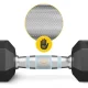 4FIZJO HEX tērauda heksagonālā hantele 25 kg, melna