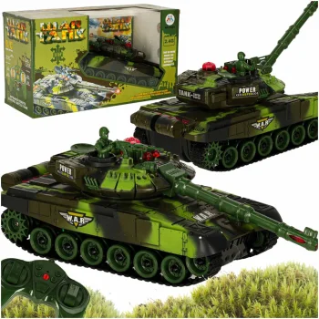 Tālvadības tanks RC War Tank 9993 2.4 GHz, meža maskēšanās krāsa