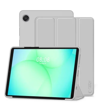 TechProtect SmartCase atverams planšetdatora vāciņš priekš Samsung Galaxy Tab A9 / A11 8.7, pelēks