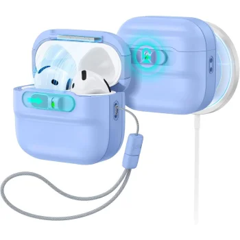 ESR Pulse HaloLock MagSafe maciņš Apple AirPods 4 / 5, gaiši zils