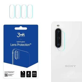 Sony Xperia 10 V Aizmugurējās Kameras Aizsargstikls, 4 gab. | 3MK Lens Protection Back Camera Hybrid Glass Protector