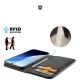 Dux Ducis iPhone 16 Pro atverams ādas vāciņš maciņš-grāmatiņa Hivo ar RFID aizsardzību, melns