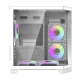 Darkflash FT350 datora korpuss ar 5 ARGB ventilatoriem, balts