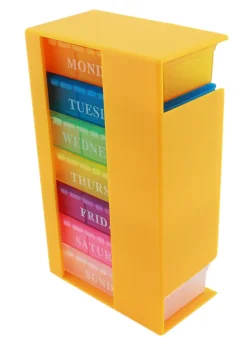 7 dienu tablešu organizators daudzkrāsains