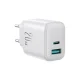 Joyroom JR-TCF21 tīkla lādētājs USB-C / USB-A 20W PD / QC 3.0 balts (UK)