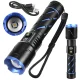 Taktiskais LED lukturis Trizand, 800 lm, ar 5000 mAh akumulatoru, USB-C, melns