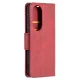 Huawei P50 Leather Stand Book Case Cover with Card Slots, Red | Telefona Vāciņš Maciņš Apvalks Grāmatiņa