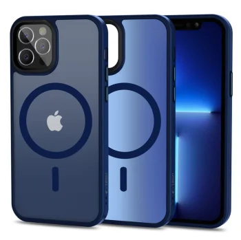 Tech-Protect MagMat MagSafe vāciņš iPhone 12 / 12 Pro Matte Navy Blue