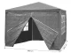 MultiGarden dārza paviljons 3x3 m ar 4 sienām, pelēks