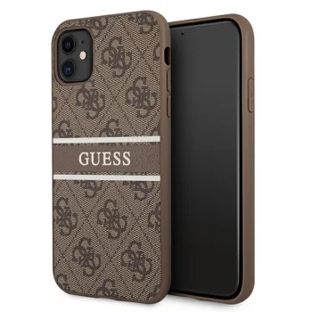 Guess 4G Stripe vāciņš Apple iPhone 11 / XR - Brūns