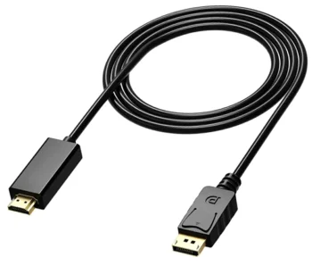 DisplayPort uz HDMI kabelis, 1.8m, 4K atbalsts, Melns