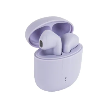 Setty STWS-19 TWS Bluetooth bezvadu austiņas ar lādēšanas ietvaru, lillā