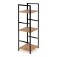 Plaukts ModernHome ar 3 plauktiem, metāla rāmis, bēniņu stils, 29 x 23.5 x 80 cm
