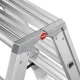 Divpusējas kāpnes Hailo Master D100, 2x6 pakāpieni, sudraba