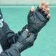 Rockbros 16220006003 L izmēra mākslīgās ādas motociklistu cimdi, melni