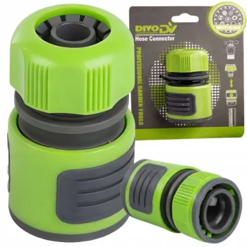DIVODV Ātrsavienojums dārza šļūtenei 1/2", Zaļš/Melns