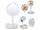Saliekams Makeup Galda Spogulis ar LED Gaismu un Palielinājumu | Magnifying Table Makeup Mirror with LED Light Foldable