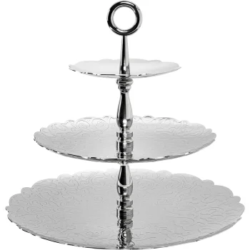 Alessi Dressed MW52/3 trīsstāvu etažere, 35 x 31 cm, sudraba