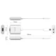 Orico PTAV USB-C uz VGA un 3.5mm audio adapteris 0.15m Sudraba