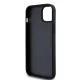 Dkny iPhone 15 / 14 / 13 vāciņš Leather Pattern Metal Logo MagSafe, melns