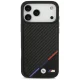 BMW M Carbon Tricolor Line MagSafe vāciņš iPhone 17 Pro Max, melns