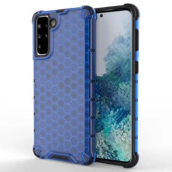 Honeycomb aizsargvāciņš Samsung Galaxy S21+ 5G telefonam, zils