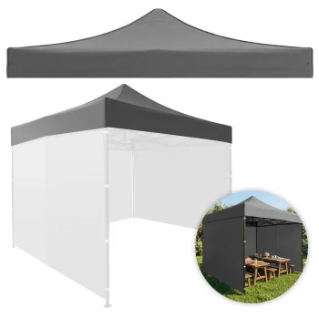 Dārza paviljona rezerves jumts 3x3m MultiGarden 420D PVC, pelēks