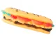Pīkstoša gumijas rotaļlieta suņiem un kaķiem Hamburger, 13 cm