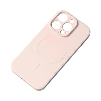 Silikona vāciņš iPhone 15 Pro Max ar MagSafe, krēmkrāsas