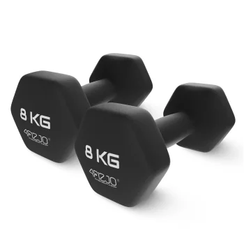 4Fizjo Classic čuguna hanteles 2 x 8 kg, melnas