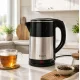 Elektriskā tējkanna 2.5L 1500W, nerūsējošais tērauds, melna/sudraba