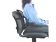 Ergonomisks muguras atbalsts ar masāžas elementu, melns