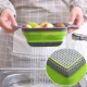 Saliekams plastmasas un silikona caurduris, augļu un dārzeņu mazgāšanas grozs, komplekts 2 gab.