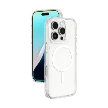 AmazingThing Minimal Mag vāciņš ar magnētisko gredzenu iPhone 16 Pro, caurspīdīgs