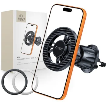 Tech-Protect N56 MagSafe magnētiskais auto turētājs ventilācijai, melns