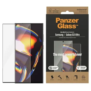 PanzerGlass Ultra-Wide Fit rūdīts stikls ar aplikatoru priekš Samsung Galaxy S23 Ultra | Tempered Glass with...