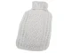 Gumijas termofors ar adīta džempera pārvalku 2 l, 34 x 19 cm, pelēks