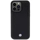 BMW Leather Diamond Pattern vāciņš iPhone 15 Pro Max, melns