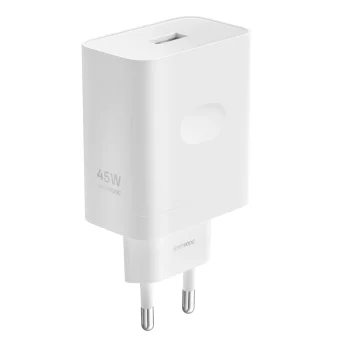 Tīkla lādētājs Oppo VCB4JBEH, USB-A, 45W, SUPERVOOC, balts