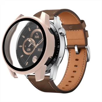 Aizsargstikls ar ietvaru Huawei Watch GT3 42mm Rozā