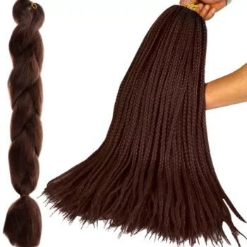 Kanekalons Sintētiskās Afro Bizes Frizūrām 60cm, Brūns | Synthetic Afro Braids for Hairstyles