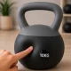 Kettlebell 10 kg Premium ar mīkstu pamatni, pelēks