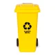 Multistore 120L atkritumu tvertne plastmasai, dzeltena