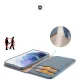 Atverams maciņš Dux Ducis Hivo priekš Samsung Galaxy S22+ no dabīgās ādas ar RFID aizsardzību, zils