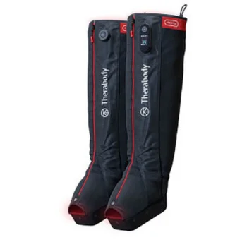 Therabody JetBoots PRO Plus bezvadu kompresijas zābaki S Melni/Sarkani