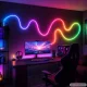 Elastīga RGB LED neona lenta ar Bluetooth un tālvadības pulti, 10m